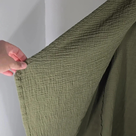 {Jones New York} Olive Green Sleeveless Open Vest in Waffle Weave - Size Medium - Picture 8 of 12